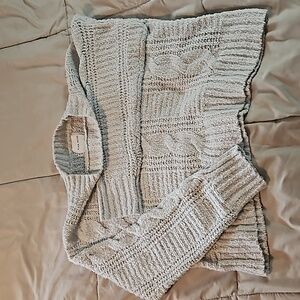 Pink Rose XL Cream Crop Sweater